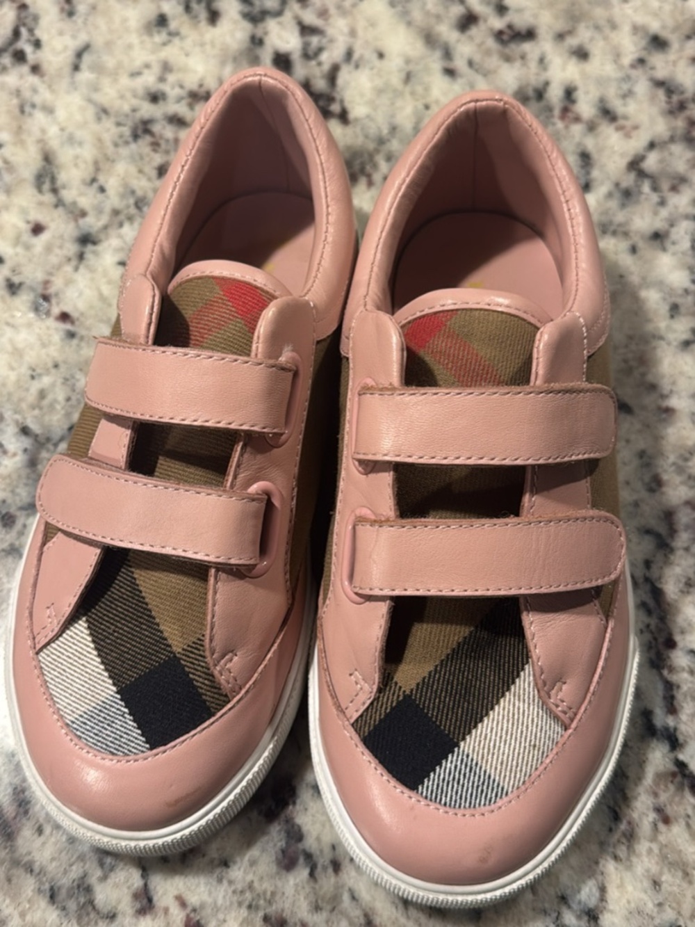 Girls’ Burberry Kids Nova Check Velcro Sneakers